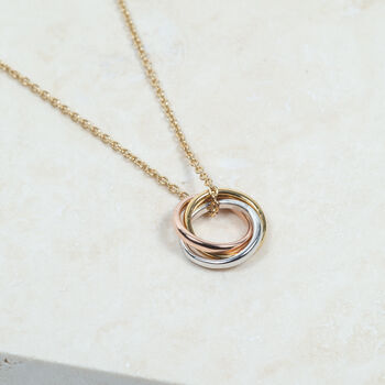 Gold Russian Wedding Ring Pendant Necklace, 2 of 7