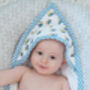 Hand Printed Hooded Baby Towel, thumbnail 1 of 2