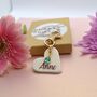 Personalised March Birthstone Key Ring, thumbnail 3 of 5