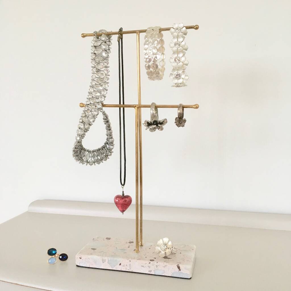 Marble And Gold Jewellery Stand, 1 of 5