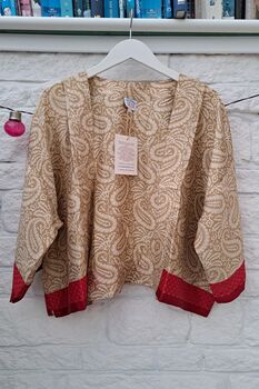 Upcycled Sari Kimono Jacket, 6 of 8