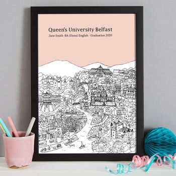 Personalised Belfast Graduation Gift Print, 6 of 9