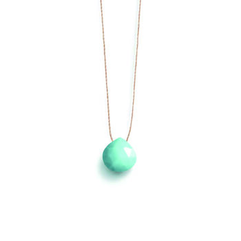 December Turquoise Fine Cord Birthstone Necklace, 2 of 6