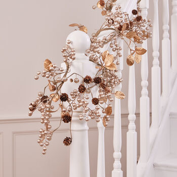 Golden Glamour Luxury Christmas Garland, 3 of 5