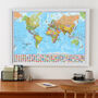 World Map Poster With Flags Panel, thumbnail 5 of 8