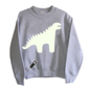 Dinosaur Glow In The Dark Interactive Kids T Shirt, thumbnail 8 of 9