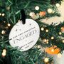 Personalised 'Our First Christmas Engaged' Ceramic Bauble, thumbnail 5 of 9