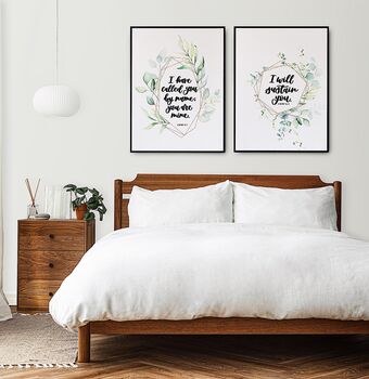 Isaiah Bible Verse Set Of Two Prints, 3 of 7