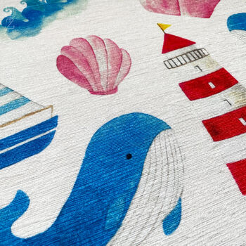 Whale And Lighthouse Themed Cushion Cover, 6 of 7