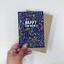 Colourful 'Happy Birthday' Pattern Colour Card, thumbnail 5 of 6