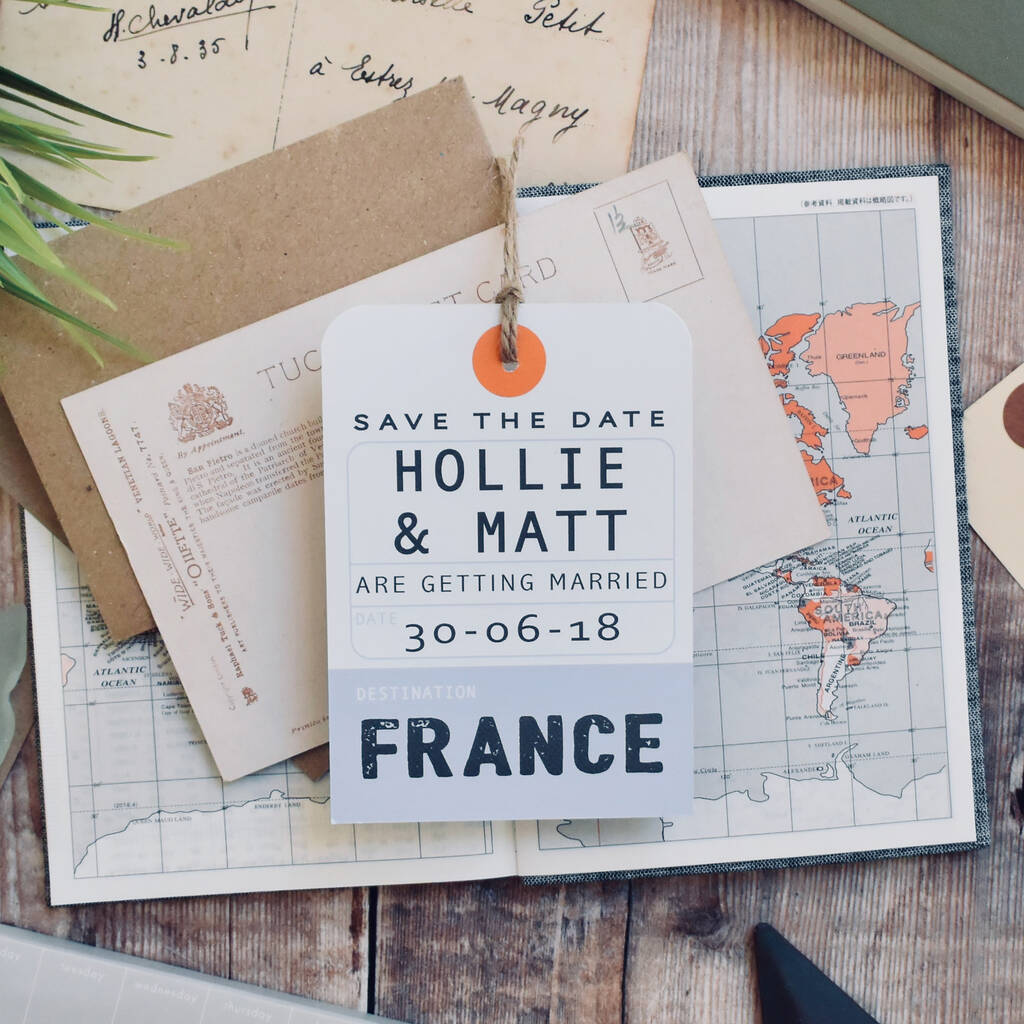 Travel Inspired Save The Date, 1 of 2