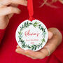Personalised Baby's First Christmas Wreath Decoration, thumbnail 1 of 3