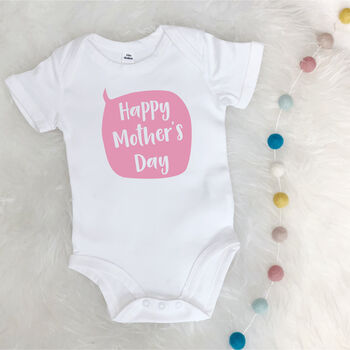 Happy Mothers Day Speech Bubble Baby Grow, 2 of 7