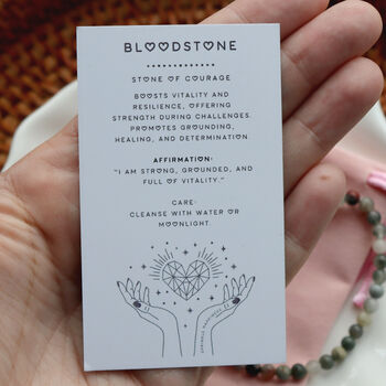 Bloodstone Crystal Bracelet For Strength And Courage, 5 of 6