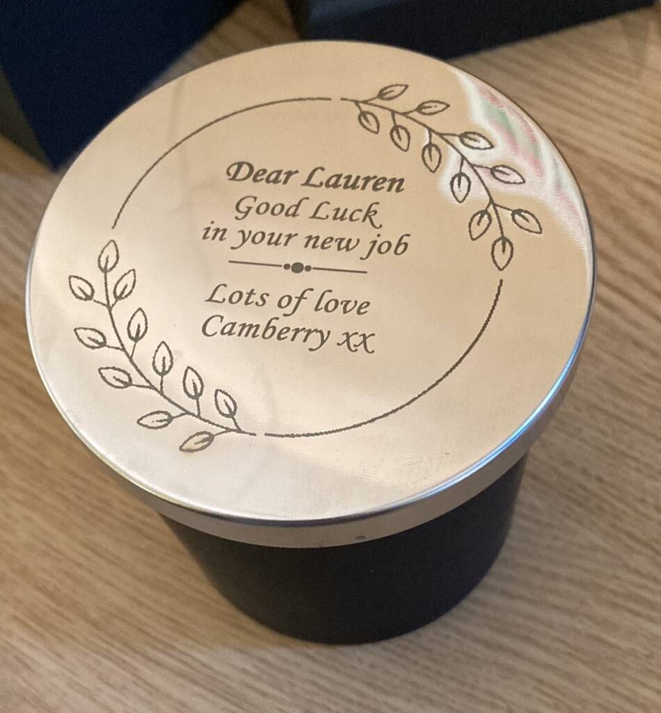 Good Luck Personalised Candle By Mylee London