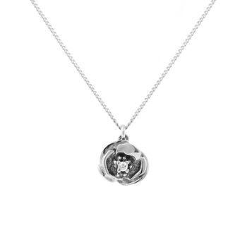 Poppy Diamond Necklace Silver/Gold/Rose Gold, 6 of 9