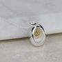 Oval Pendant With Miniature Hanging Heart, thumbnail 5 of 6