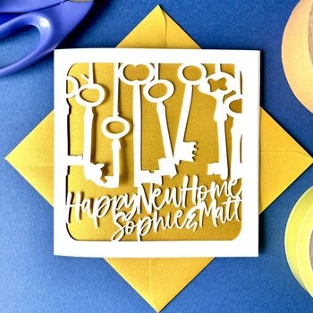 Papercut Keys Personalised New Home Card, 2 of 5