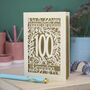 Personalised 100th Birthday Card Papercut Flower Design, thumbnail 5 of 6