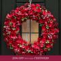 Extra Large Luxury Winter Roses Wreath, thumbnail 1 of 7