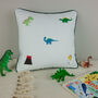 Children's Dinosaur Embroidered Nursery Cushion, thumbnail 2 of 8