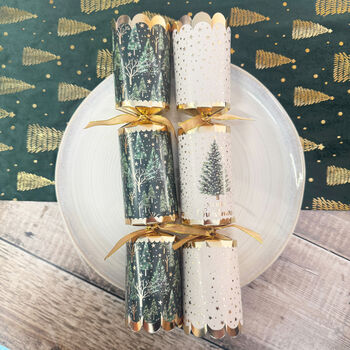 Premium Green White And Gold Christmas Tree Crackers X Eight, 8 of 8