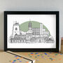 Sutton Coldfield Skyline Art Print Unframed, thumbnail 1 of 6
