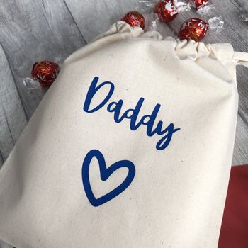 Personalised Dad/Daddy/Grandad Cotton Treat Bag, 3 of 5