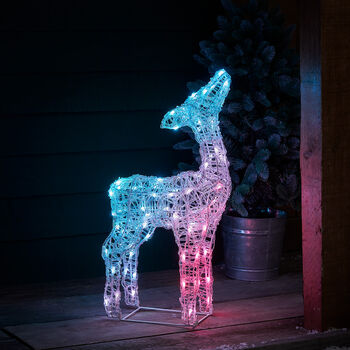 Twinkly Smart LED Outdoor Acrylic Christmas Fawn Figure, 4 of 12