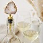Gold Plate Quartz Crystal Wine Bottle Stopper, thumbnail 1 of 2