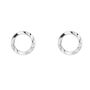 Sterling Silver Hammered Circle Stud Earrings, thumbnail 2 of 5
