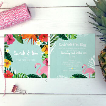 Tropical Palms Wedding Stationery, 3 of 11