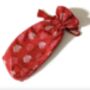 Red Soft Cotton Pouch, Drawstring Reusable Cotton Bag, Indian Kalamkari Print, thumbnail 1 of 4