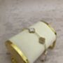 Double Sided 18 K Gold Plated White Clover Bracelet, thumbnail 3 of 6
