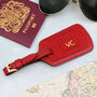 Luxury Italian Leather Patch Personalised Luggage Tag, thumbnail 1 of 5