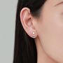 Sterling Silver Mismatched Badminton Stud Earrings, thumbnail 4 of 12