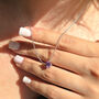 Alexandrite Moissanite Crystal Sterling Silver Necklace, thumbnail 2 of 6