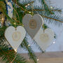 Christmas Illustrated Heart Hanging Decoration, thumbnail 1 of 6