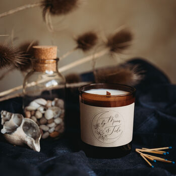 Cosy Wood Crackle Wick Sea Of Calm Soy Candle, 9 of 9