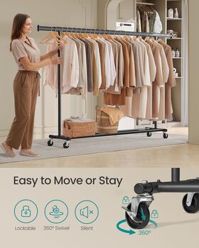 Heavy Duty Clothes Rack With Extendable Rail, 9 of 12