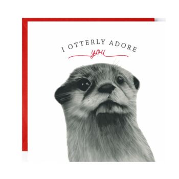 I Otterly Adore You Valentines Card Cards For Otters Lovers, 2 of 5