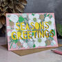Seasons Greetings Floral Papercut Christmas Card, thumbnail 1 of 8