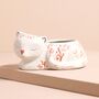 Pink And White Floral Sleeping Cat Planter, thumbnail 1 of 2