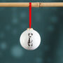 Gentle Whippet Dog Christmas Bauble Decoration, thumbnail 1 of 2
