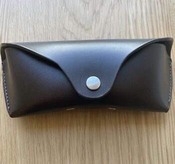 Personalised Black Leather Glasses Case, 5 of 11