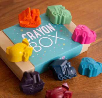 Set Of Eight Gift Boxed Transport Wax Crayons, 3 of 8