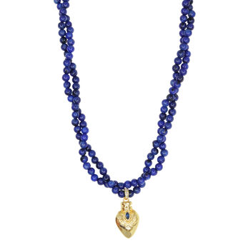 Classical Blue Bead Ode Necklace, 3 of 3