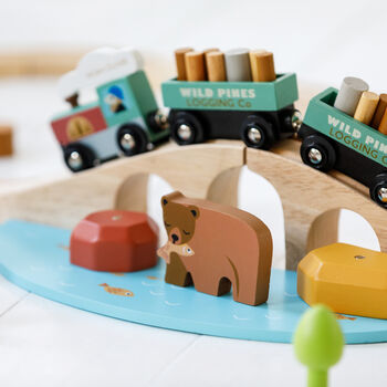 Personalised Wooden Wild Pines Train Set, 10 of 12