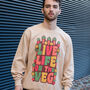 Live Life On The Veg Men's Slogan Sweatshirt, thumbnail 1 of 3