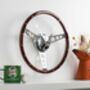 Classic Car Walnut Steering Wheel Wall Clock, thumbnail 9 of 12